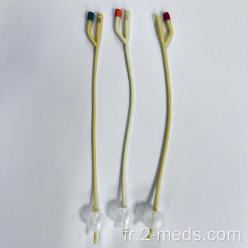 Disposable 3 voies en latex Foley Balloon Cather